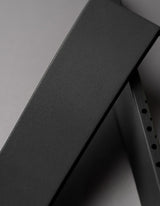 Black FKM rubber watch strap