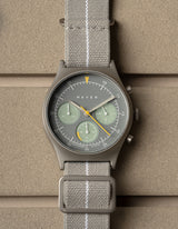 Gray solar chronograph watches for men