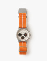 Orange solar chronograph watches for men