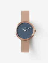 Blue minimalist womens watch