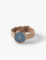 Blue minimalist womens watch