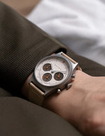 MUS SOLAR C-01 NATURAL 40MM + KHAKI PARACHUTE STRAP SET