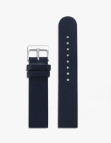 SMOKE GREEN OFFWHITE 40MM + NAVY LEATHER STRAP SET  (SILVER)