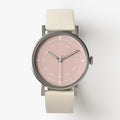 White mens leather watch