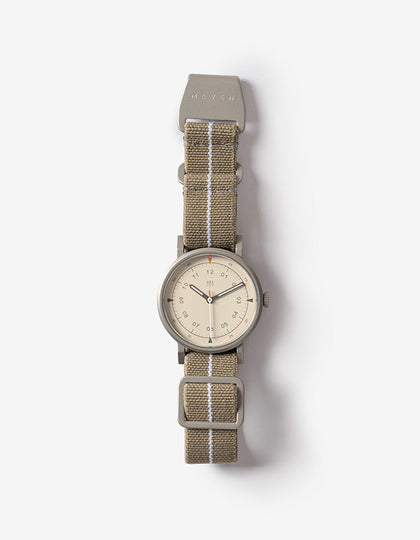 Khaki minimalist womens watch