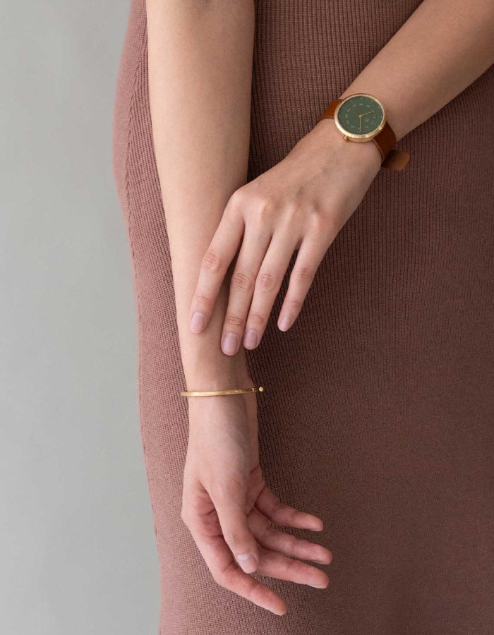 The Line Cuff, Polished Gold